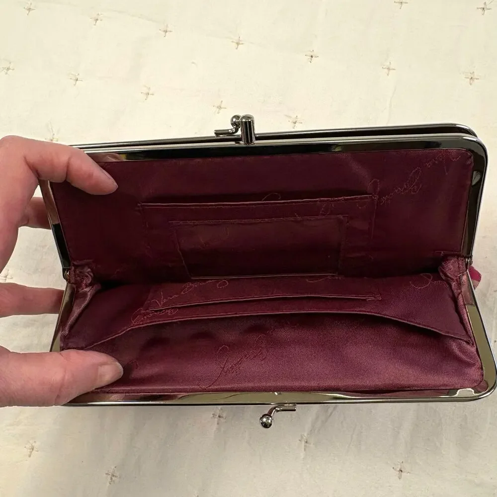 Vera Bradley Double Kisslock Clutch Wallet in Carnaby Floral Retired 2009